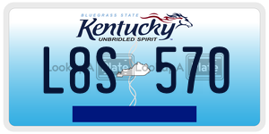 L8S570  license plate in KY