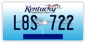 L8S722  license plate in KY