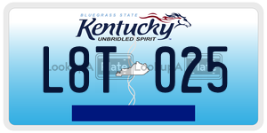 L8T025  license plate in KY