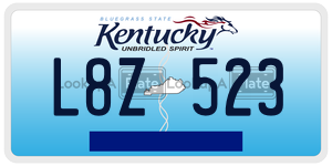 L8Z523  license plate in KY