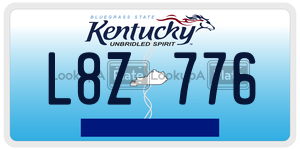 L8Z776 license plate in Kentucky