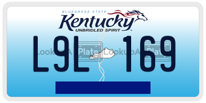 L9L169  license plate in KY