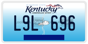 L9L696  license plate in KY