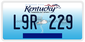 L9R229  license plate in KY