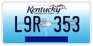 L9R353  license plate in KY