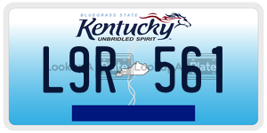 L9R561  license plate in KY