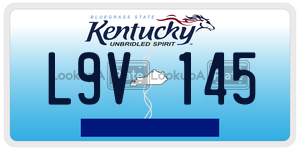 L9V145  license plate in KY
