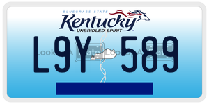 L9Y589  license plate in KY