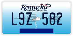 L9Z582  license plate in KY