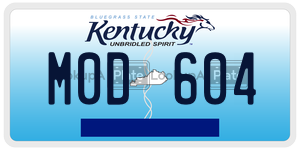 M0D604  license plate in KY