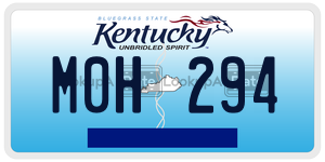 M0H294  license plate in KY