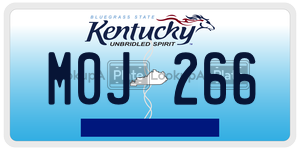 M0J266  license plate in KY