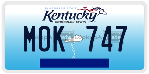 M0K747  license plate in KY