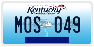 M0S049  license plate in KY