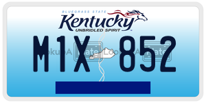 M1X852  license plate in KY