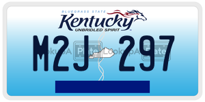 M2J297  license plate in KY