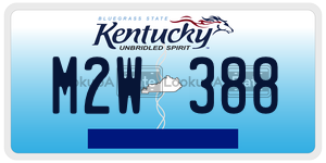 M2W388  license plate in KY