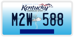 M2W588  license plate in KY