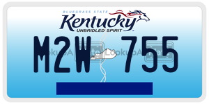 M2W755  license plate in KY
