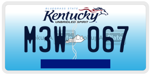 M3W067 license plate in Kentucky