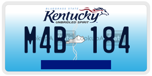 M4B184  license plate in KY