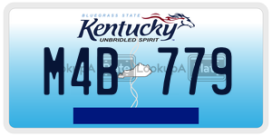 M4B779  license plate in KY