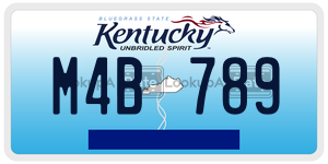 M4B789 license plate in Kentucky
