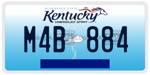 M4B884  license plate in KY