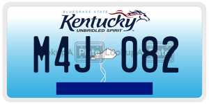 M4J082  license plate in KY