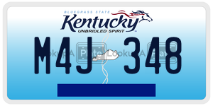 M4J348  license plate in KY