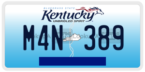 M4N389 license plate in Kentucky