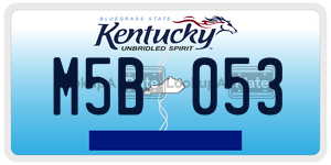 M5B053  license plate in KY