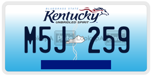 M5J259 license plate in Kentucky