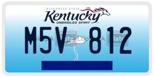 M5V812  license plate in KY