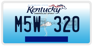 M5W320  license plate in KY