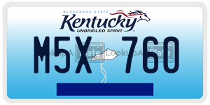 M5X760  license plate in KY