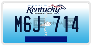 M6J714  license plate in KY