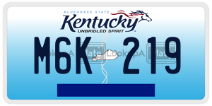 M6K219  license plate in KY