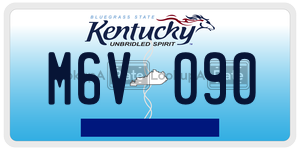 M6V090 license plate in Kentucky