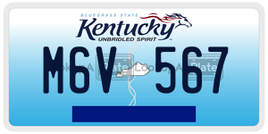 M6V567  license plate in KY