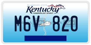 M6V820  license plate in KY