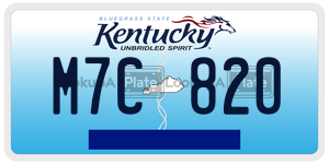 M7C820  license plate in KY