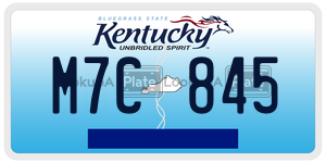 M7C845 license plate in Kentucky