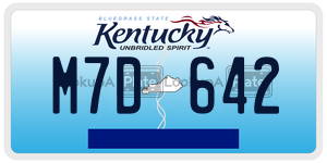 M7D642 license plate in Kentucky