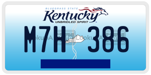 M7H386  license plate in KY