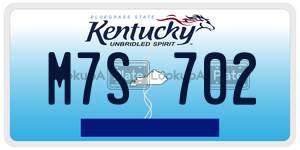 M7S702  license plate in KY
