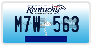 M7W563  license plate in KY