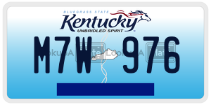 M7W976  license plate in KY