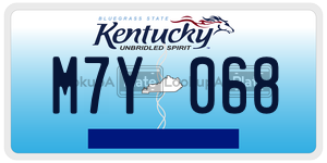 M7Y068  license plate in KY
