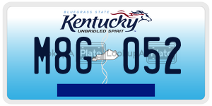 M8G052 license plate in Kentucky